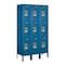 Salsbury Industries Wardrobe Locker, 36" W, 12" D, 66" H, (3) Wide, (9) Openings, Blue 63352BL-U - alternate 1